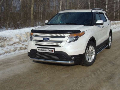 Накладка решётки радиатора 12 мм ТСС для Ford Explorer 2011-2015