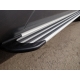 Пороги алюминиевые Slim Line Silver ТСС для Mitsubishi ASX 2013-2016