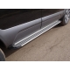Пороги алюминиевые Slim Line Silver ТСС для Mitsubishi ASX 2013-2016