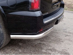 Защита задняя овальные уголки 75х42 мм для Chevrolet Tahoe № CHEVTAH16-15