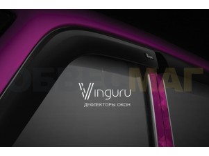 Дефлекторы окон Vinguru 4 штуки на хетчбек для Hyundai Solaris № AFV24111